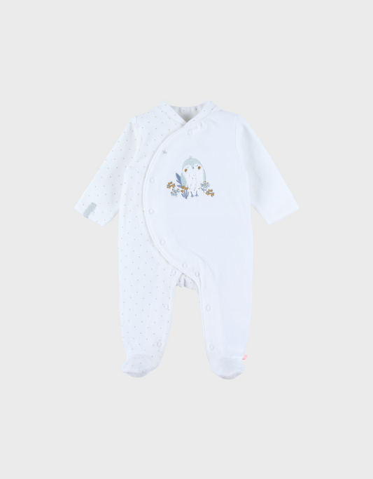 Pyjama en velours antiderapant oiseau