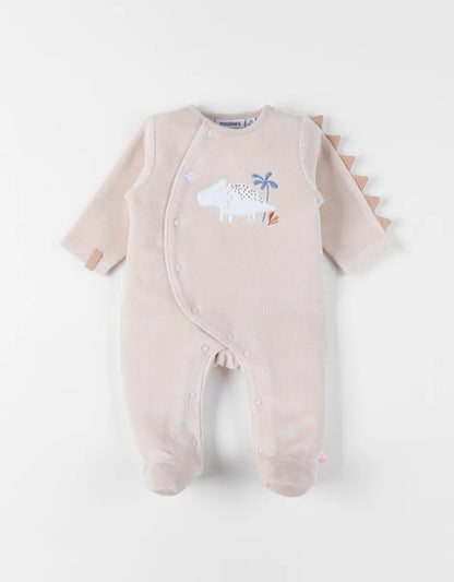 Pyjama velours brode dino
