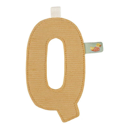 Lettre en tissu Q