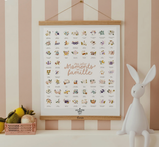 Affiche souvenirs Nos jolis moments en famille