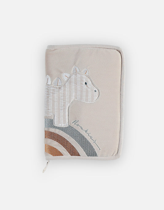 Protège carnet de santé Dino en veloudoux
