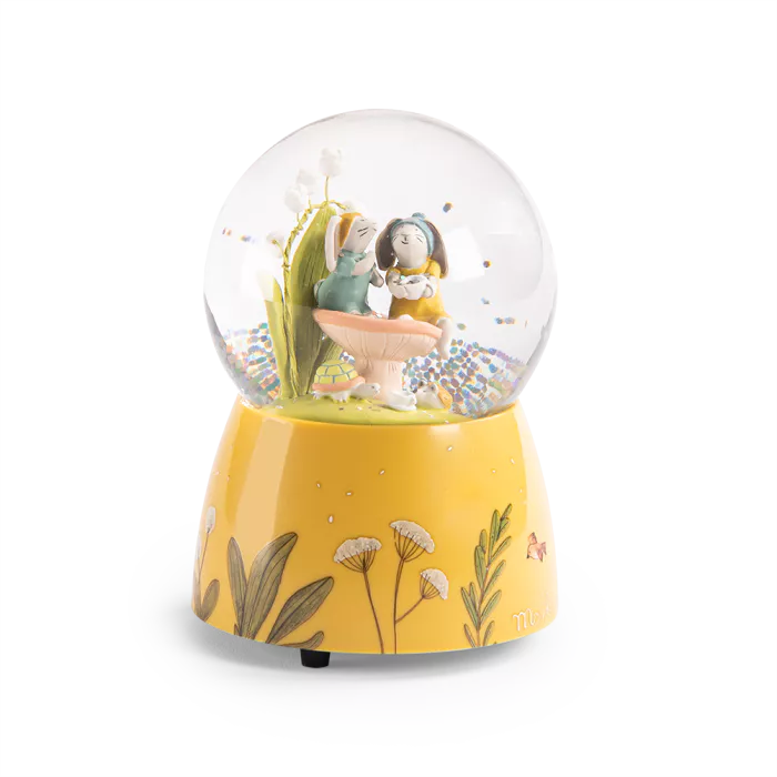 Boule à neige musicale Trois petits lapins