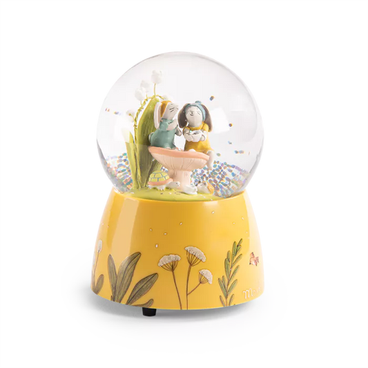 Boule à neige musicale Trois petits lapins