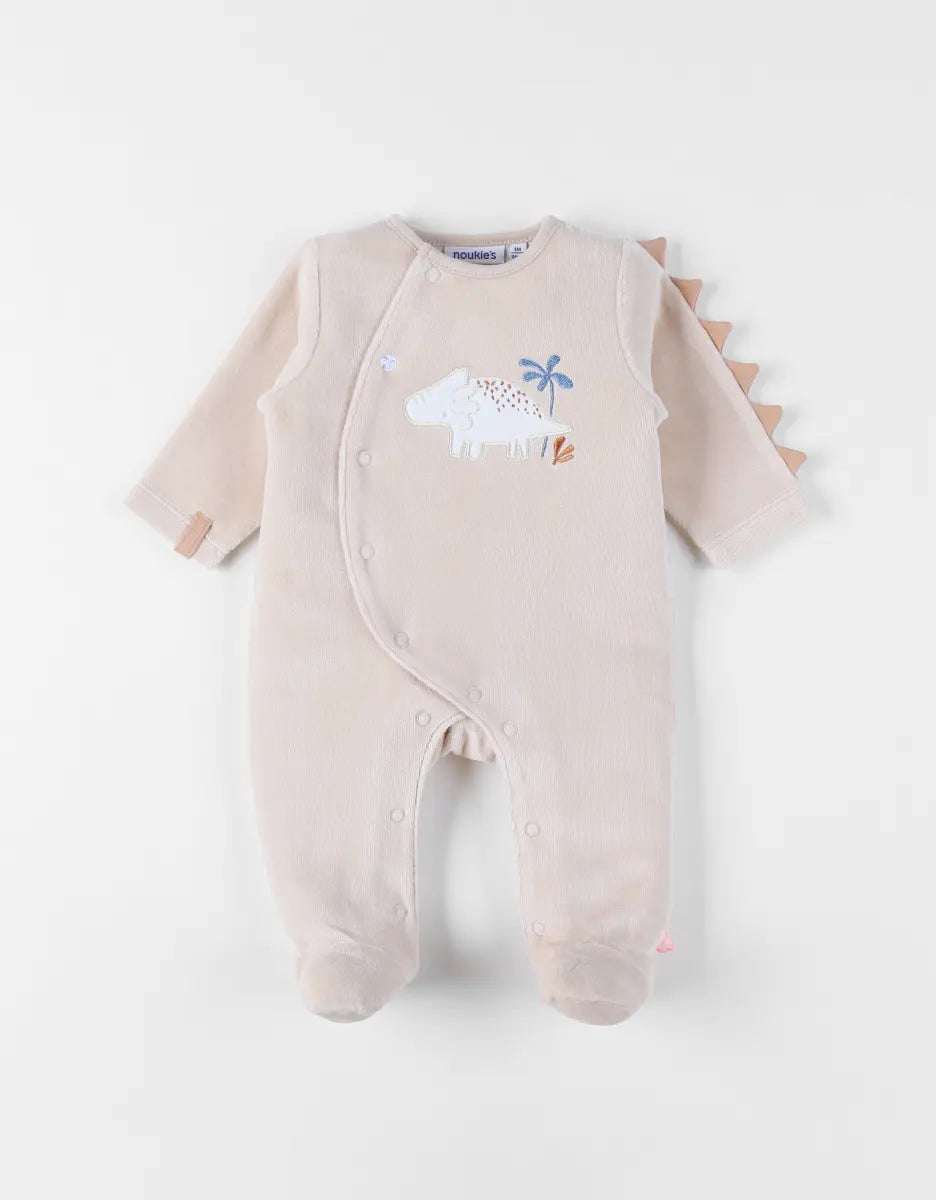 Pyjama velours brode dino