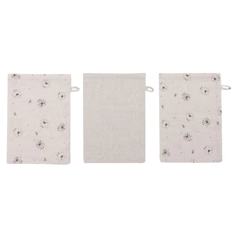 Gant de toilette mousseline