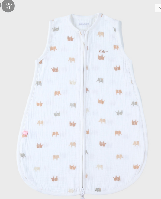 Gigoteuse mousseline de coton elephant tog1