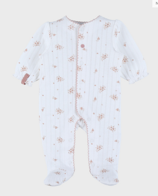 Pyjama en velours coton pointelle