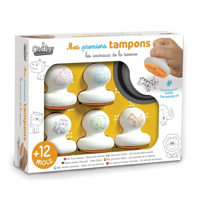 Coffret mes premiers tampons "Animaux de la savane"