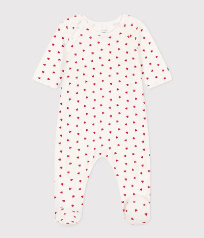 Pyjama en velours coeurs