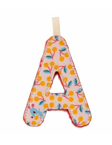 Lettre en tissu a - Rose